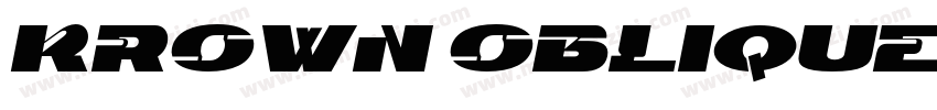 krown oblique字体转换